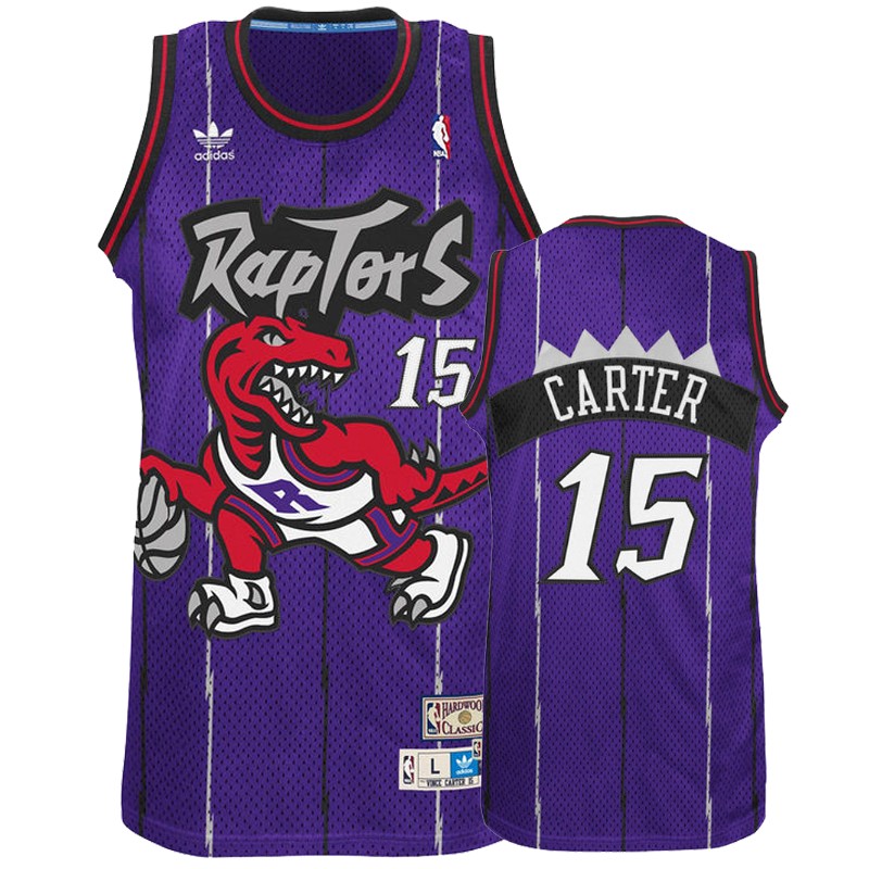 Toronto Raptors #15 Vince Carter Men's Hardwood Classics Purple Jersey