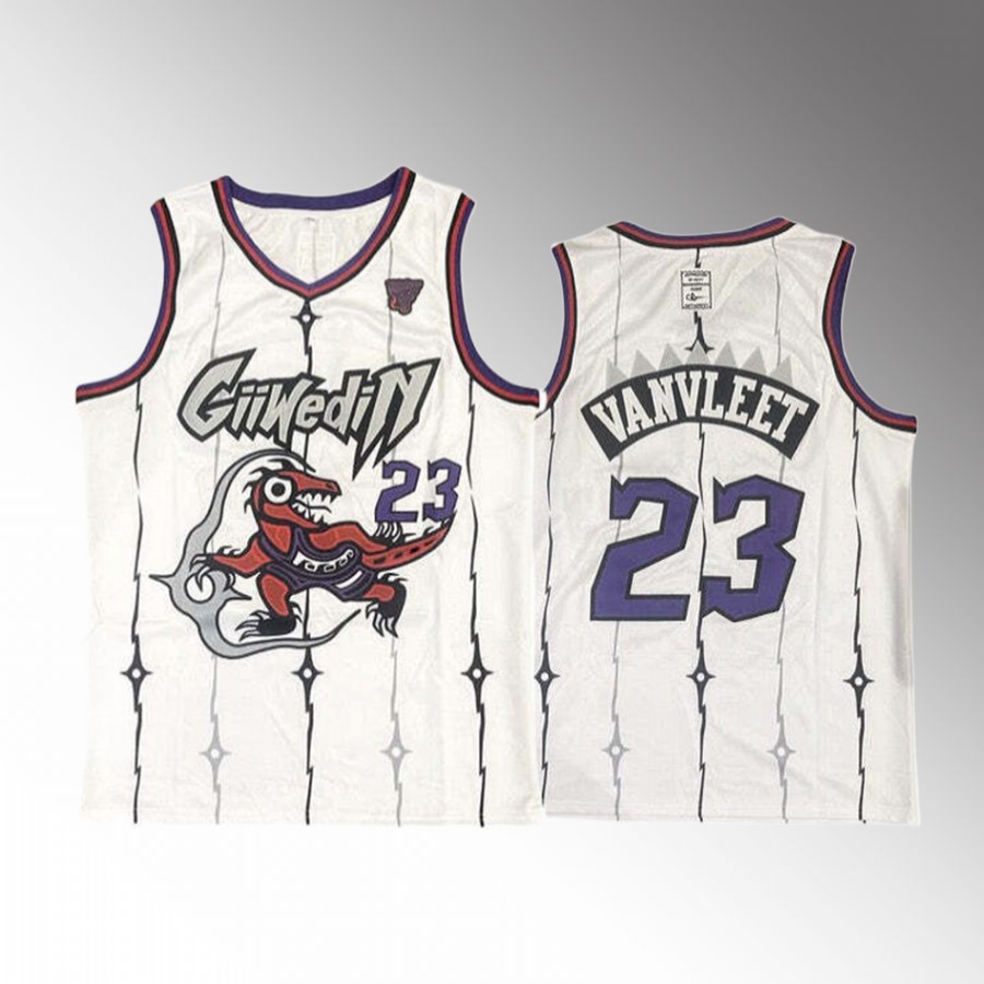 Toronto Raptors #23 Fred VanVleet First Nations Truth and Reconciliation White Jersey Giiwedin