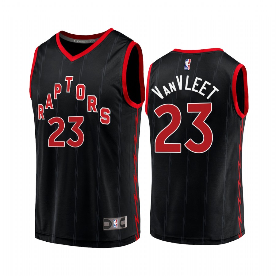 Toronto Raptors #23 Fred VanVleet Jersey 2020-21  Black Statement Edition