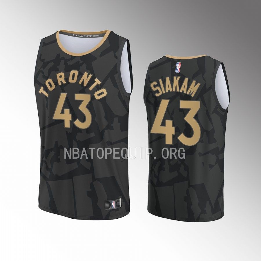 Toronto Raptors #43 Pascal Siakam City Edition Jersey 2022-23 Fastbreak Black