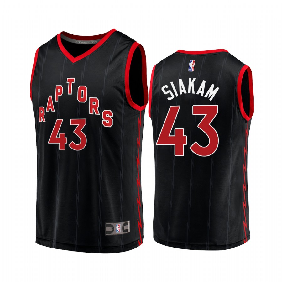 Toronto Raptors #43 Pascal Siakam Jersey 2020-21  Black Statement Edition