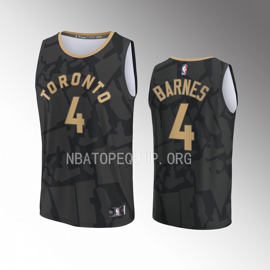 Toronto Raptors #4 Scottie Barnes City Edition Jersey 2022-23 Fastbreak Black
