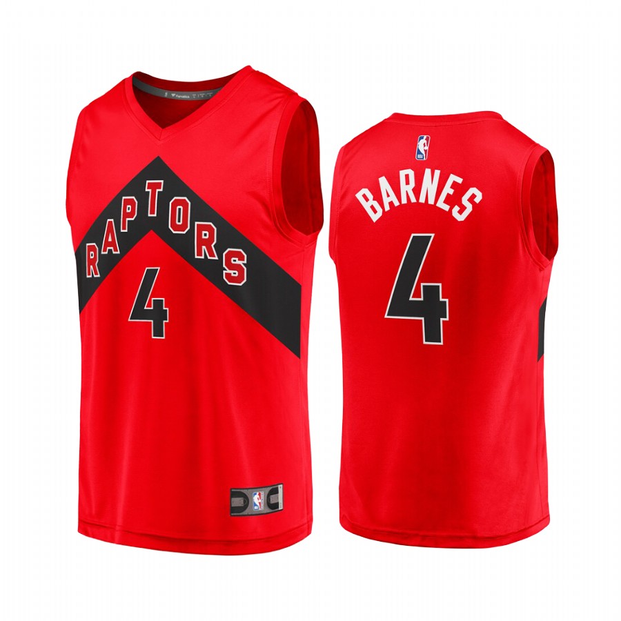 Toronto Raptors #4 Scottie Barnes Jersey 2021 NBA Draft 1st Round Pick Red