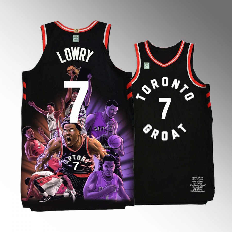 Toronto Raptors #7 Kyle Lowry GREATEST RAPTOR OF ALL TIME ART Black Jersey