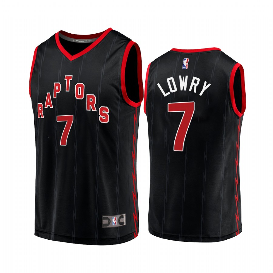 Toronto Raptors #7 Kyle Lowry Jersey 2020-21  Black Statement Edition