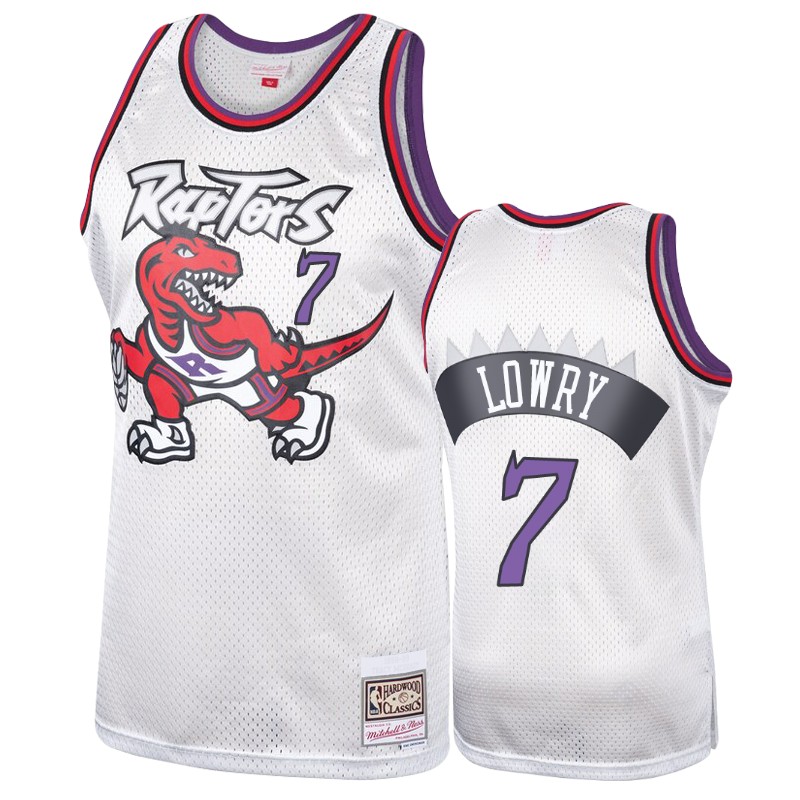 Toronto Raptors #7 Kyle Lowry Men's Hardwood Classics Platinum Jersey