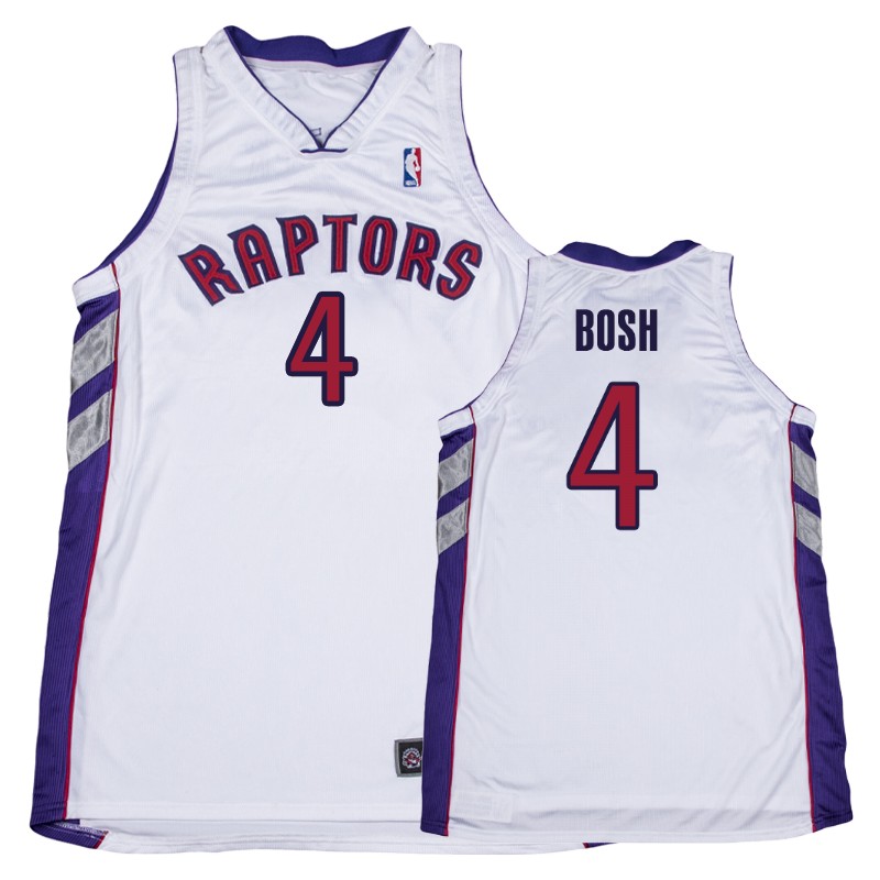 Toronto Raptors Chris Bosh White 2003-04 Throwback Jersey