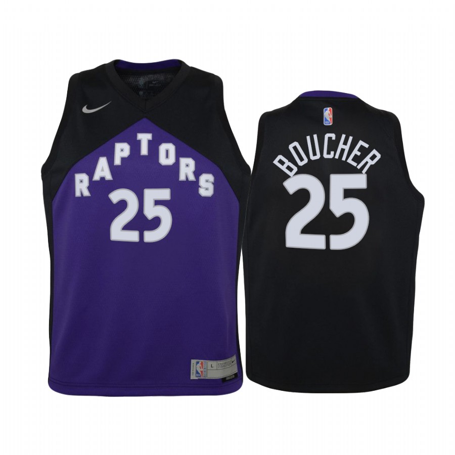 Toronto Raptors Chris Boucher 2021 Earned Purple Youth Jersey #25