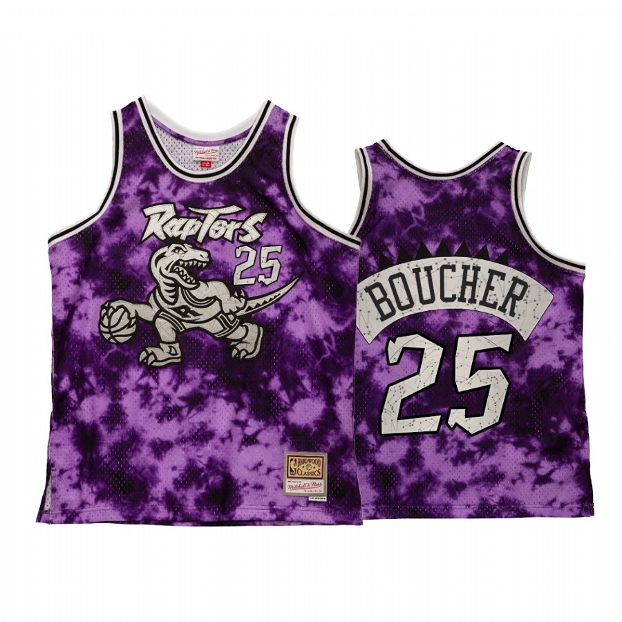 Toronto Raptors Chris Boucher Galaxy Constellation Jersey Men Purple Throwback