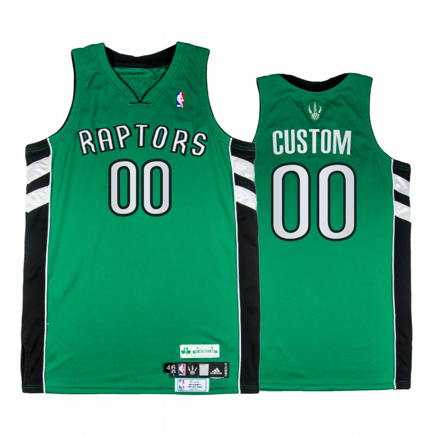 Toronto Raptors Custom #00 Green St. Patricks Day Jersey