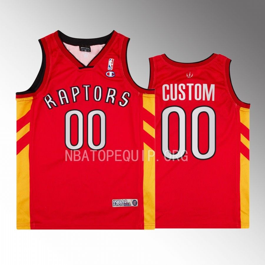 Toronto Raptors Custom NBA Euro Live Tour 2007 #00 Red Throwback Jersey