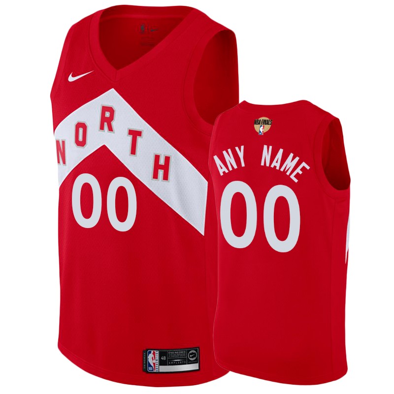 Toronto Raptors Custom Red 2019 NBA Finals Earned Men's Jersey