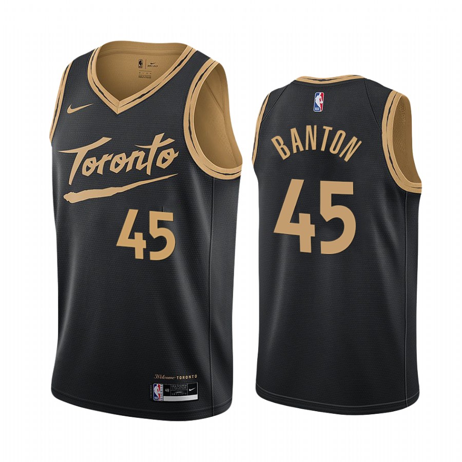 Toronto Raptors Dalano Banton 2021 NBA Draft #45 City Edition Jersey Black