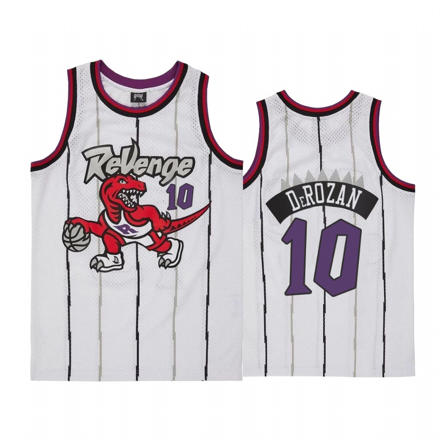 Toronto Raptors DeMar DeRozan #10 White Revenge Jersey