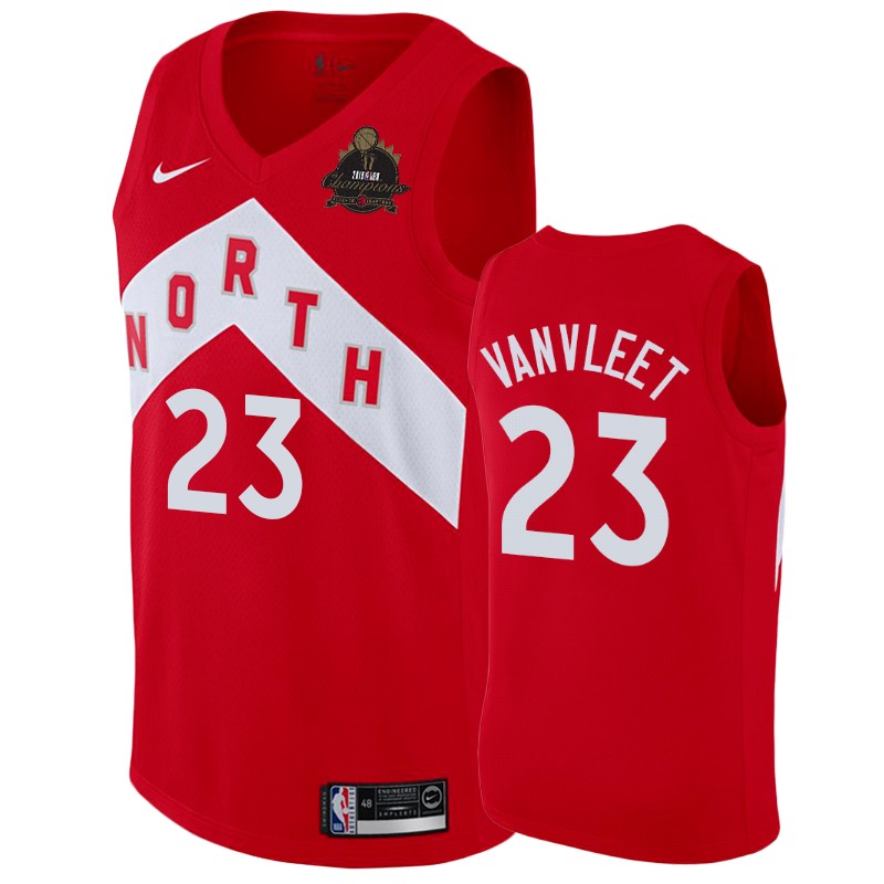 Toronto Raptors Fred VanVleet #23 2019 Finals Champions Red Earned Jersey