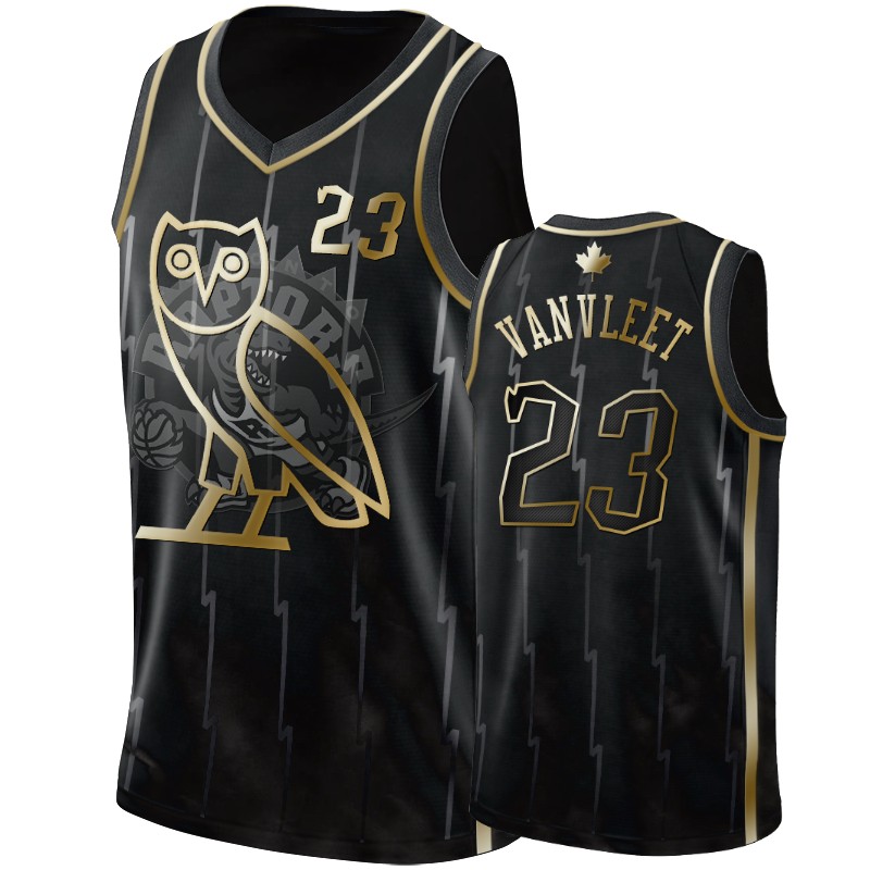 Toronto Raptors Fred VanVleet #23 OVO Black Golden Edition Jersey