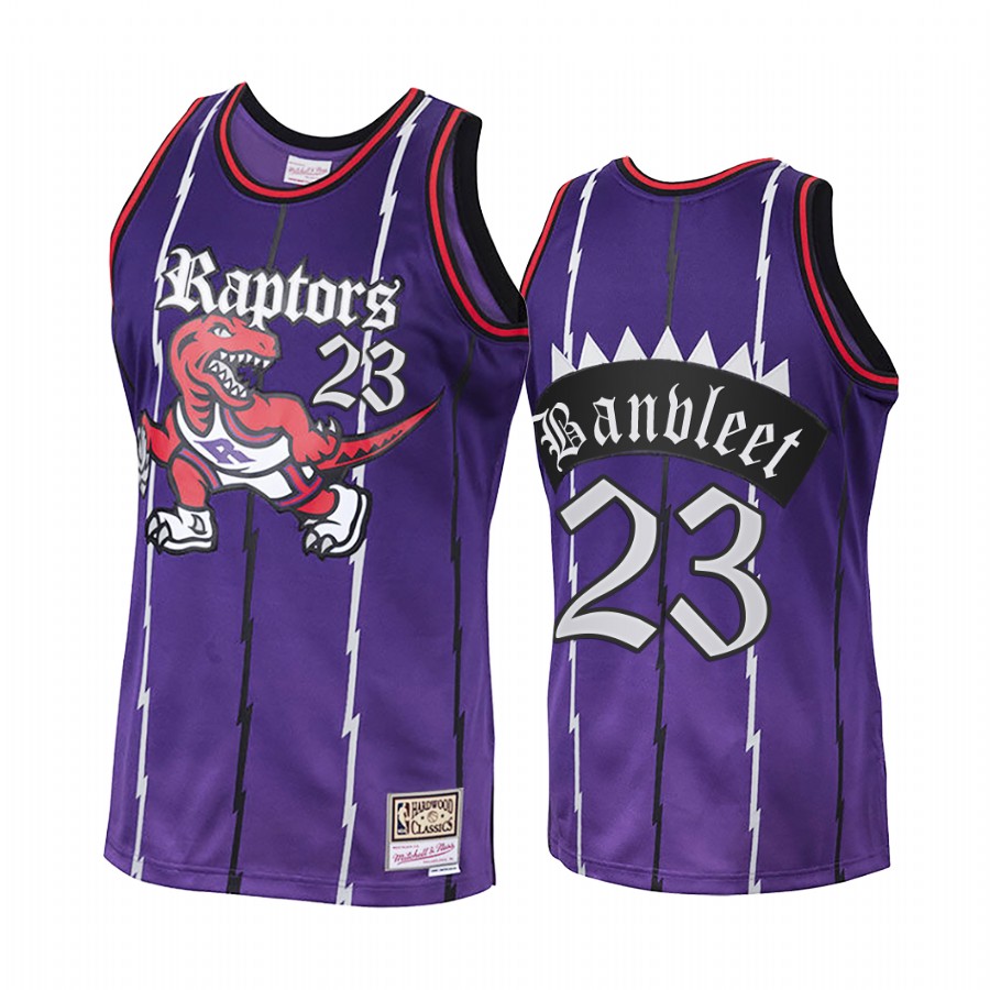 Toronto Raptors Fred VanVleet #23 Purple Old English Jersey