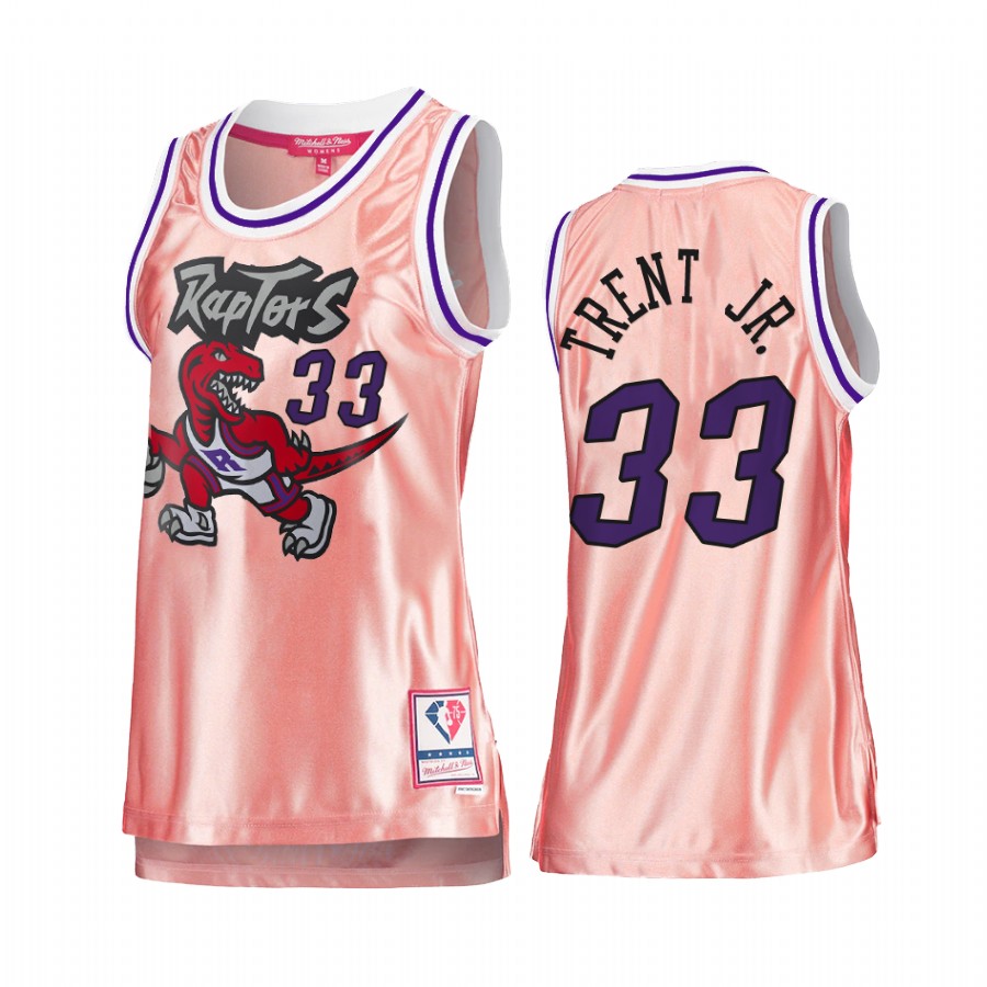 Toronto Raptors Gary Trent Jr. Rose Gold Pink 75th Anniversary Women's Jersey #33