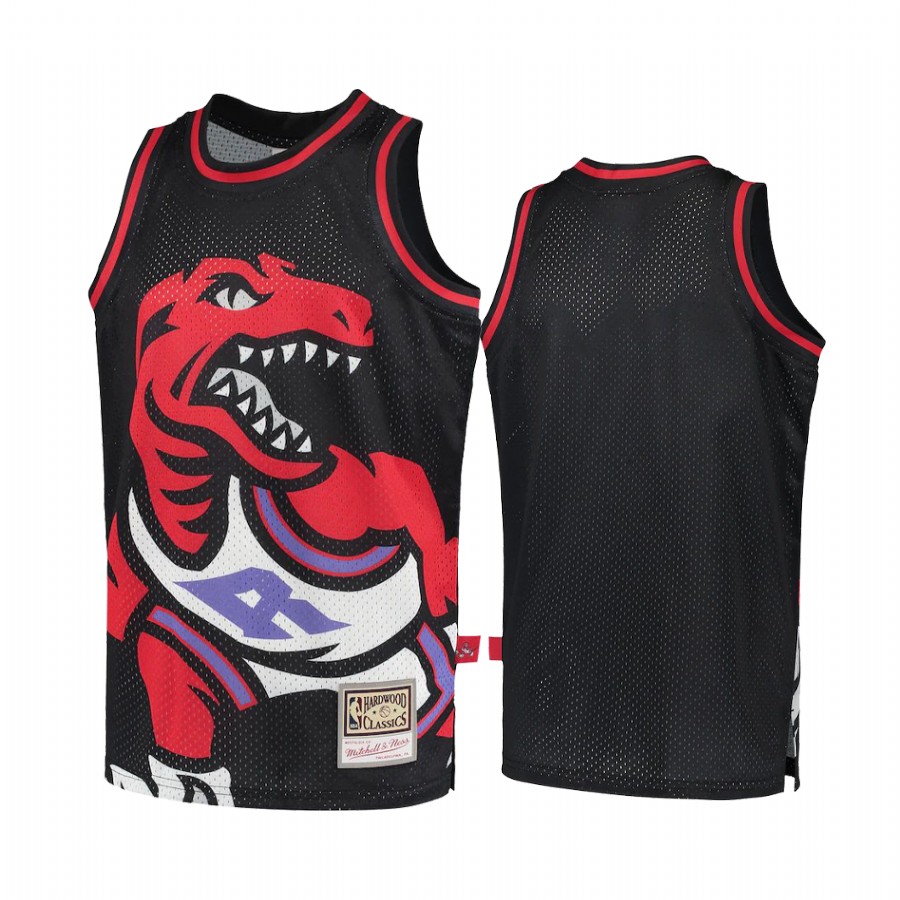 Toronto Raptors Hardwood Classics Black Big Face 2.0 Men's Jersey