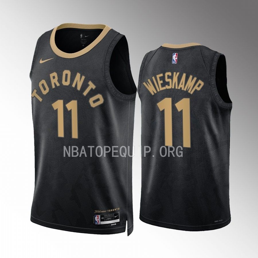 Toronto Raptors Joe Wieskamp 2022-23 City Edition Black #11 Jersey Swingman