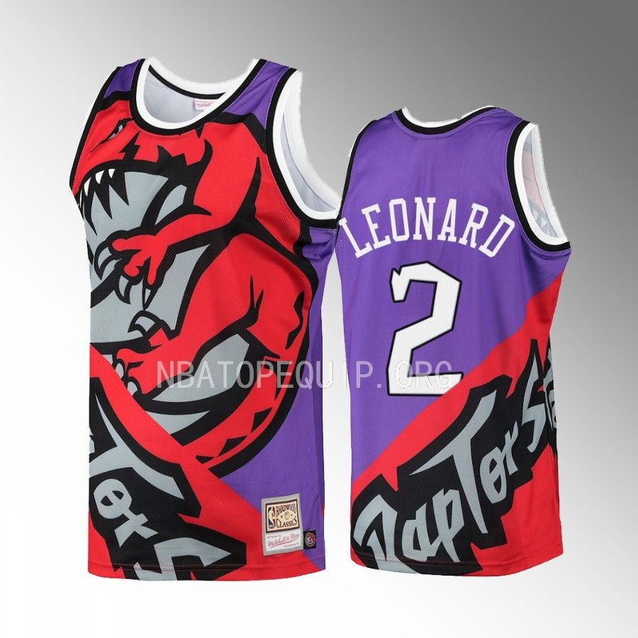 Toronto Raptors Kawhi Leonard Big Face 5.0 Men's Jersey Fashion Tank Purple Jersey Shirt