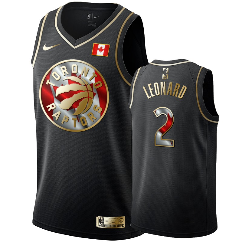 Toronto Raptors Kawhi Leonard Canada Day #2 Black Jersey