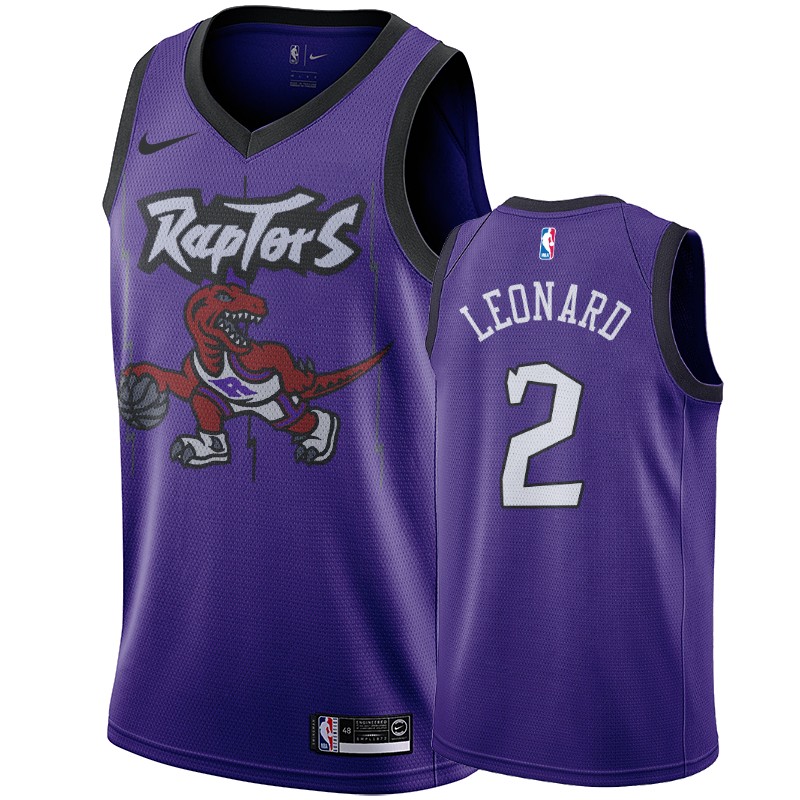 Toronto Raptors Kawhi Leonard Purple Throwback We the North Jersey