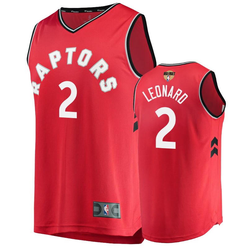 Toronto Raptors Kawhi Leonard Red 2019 NBA Finals Icon  Jersey