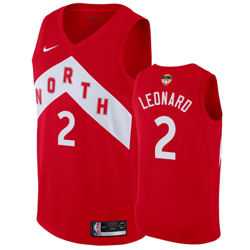 Toronto Raptors Kawhi Leonard Red 2019 NBA Finals Swingman Earned Men's Jersey