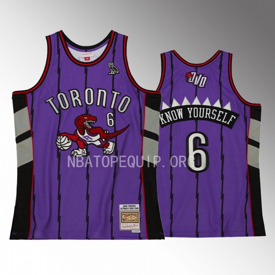 Toronto Raptors Know Yourself Purple OVO x Hardwood Classic Men Jersey Swingman