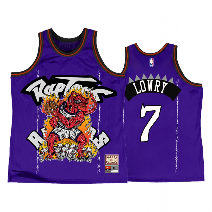 Toronto Raptors Kyle Lowry #7 Purple Warren Lotas Jersey