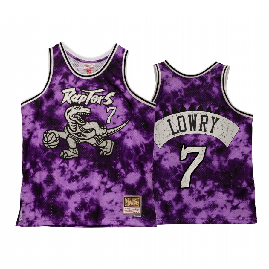 Toronto Raptors Kyle Lowry Galaxy Constellation Jersey Men Purple Throwback