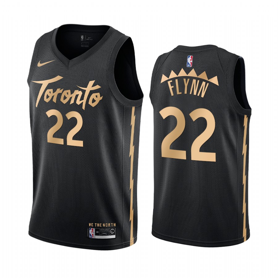 Toronto Raptors Malachi Flynn 2021 Black City Edition Jersey