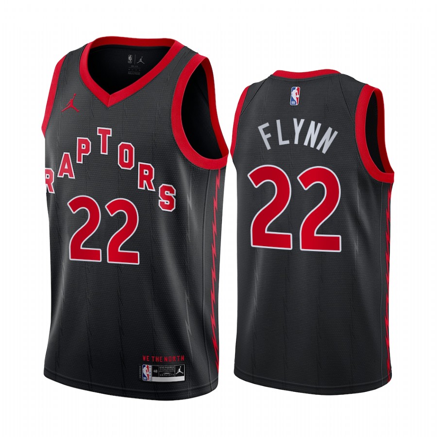 Toronto Raptors Malachi Flynn 2021 Black Statement Edition Jersey
