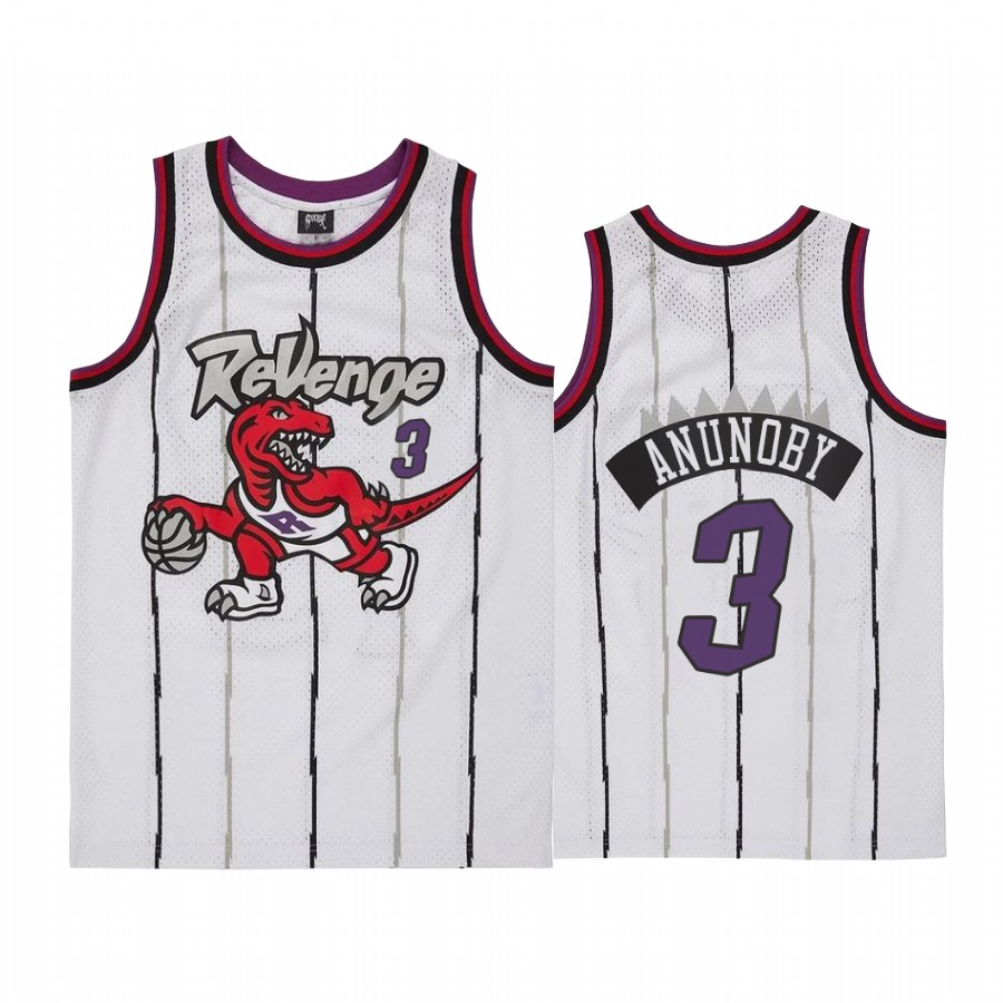 Toronto Raptors OG Anunoby #3 White Revenge Jersey