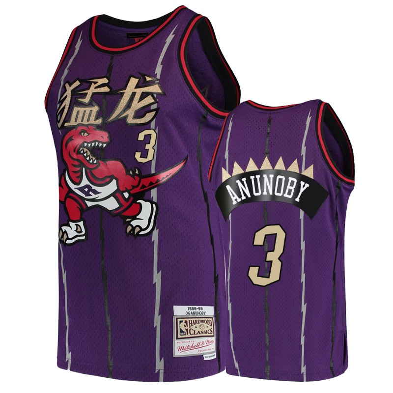 Toronto Raptors OG Anunoby Purple Chinese New Year Swingman Throwback Men's jersey