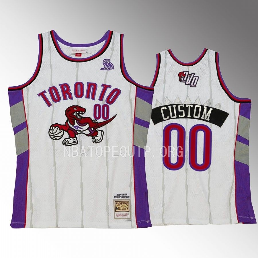 Toronto Raptors OVO x Hardwood Classic Custom White #00 Jersey Swingman