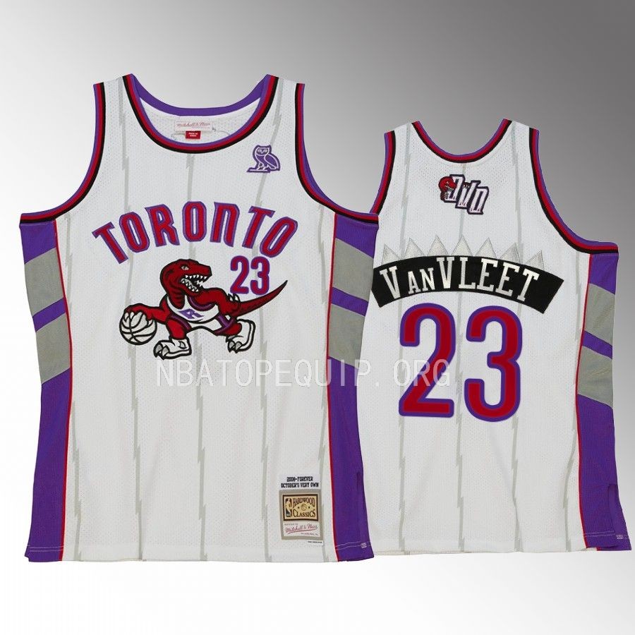 Toronto Raptors OVO x Hardwood Classic Fred VanVleet White #23 Jersey Swingman