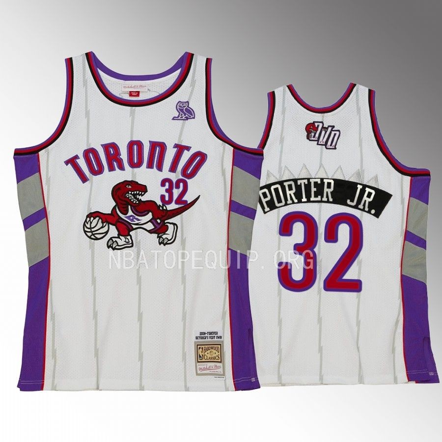 Toronto Raptors OVO x Hardwood Classic Otto Porter Jr. White #32 Jersey Swingman