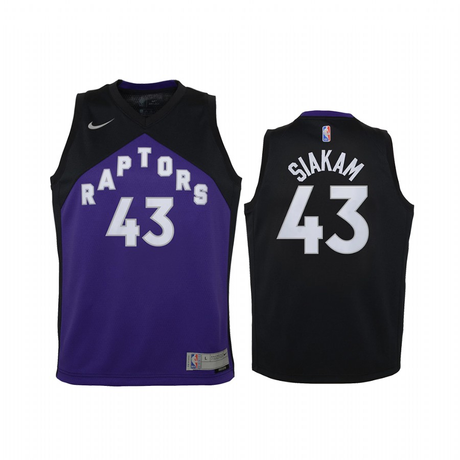 Toronto Raptors Pascal Siakam 2021 Earned Edition Black Youth Jersey Swingman #43