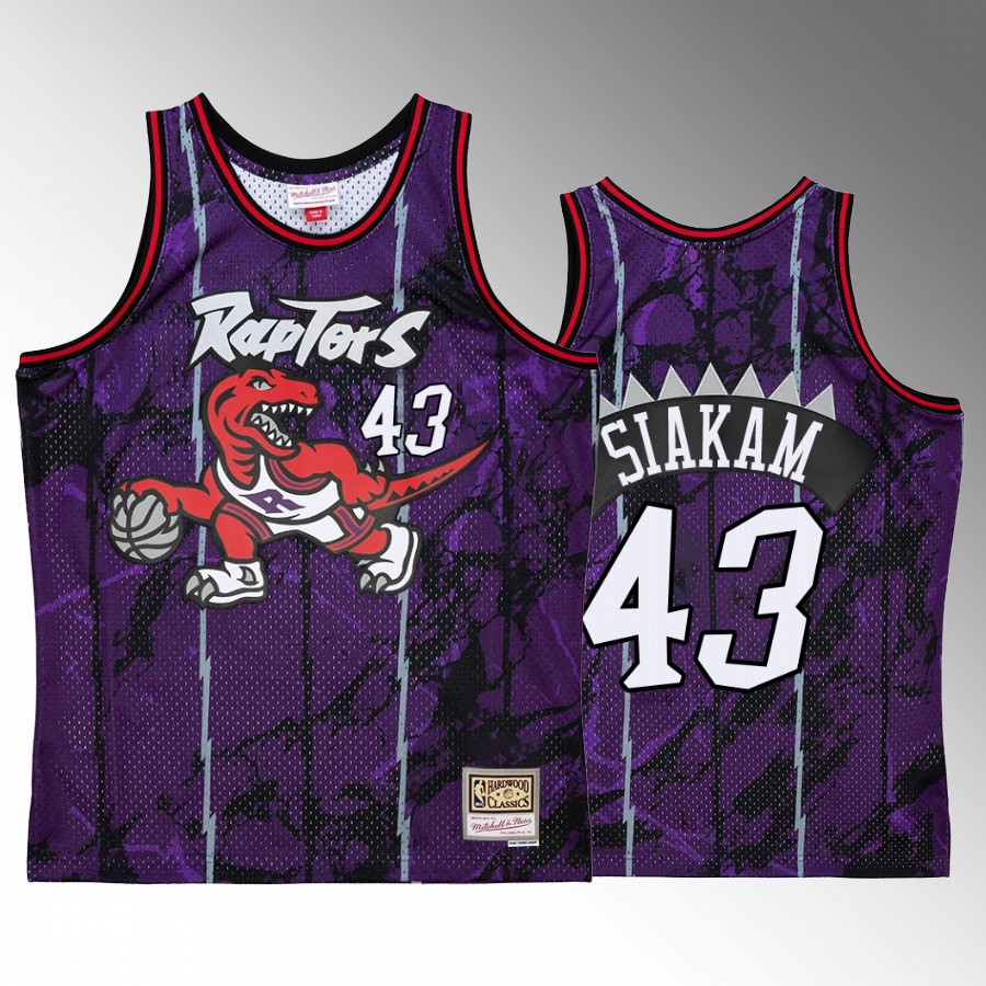 Toronto Raptors Pascal Siakam Marble Swingman #43 Purple Hardwood Classics Jersey