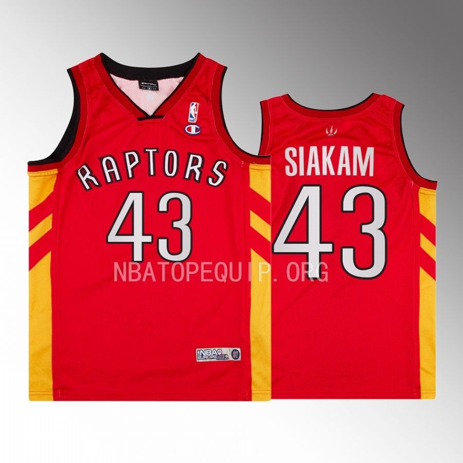 Toronto Raptors Pascal Siakam NBA Euro Live Tour 2007 #43 Red Throwback Jersey