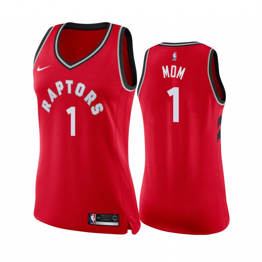 Toronto Raptors Red NO.1 Mom Jersey 2021 Mothers Day Women