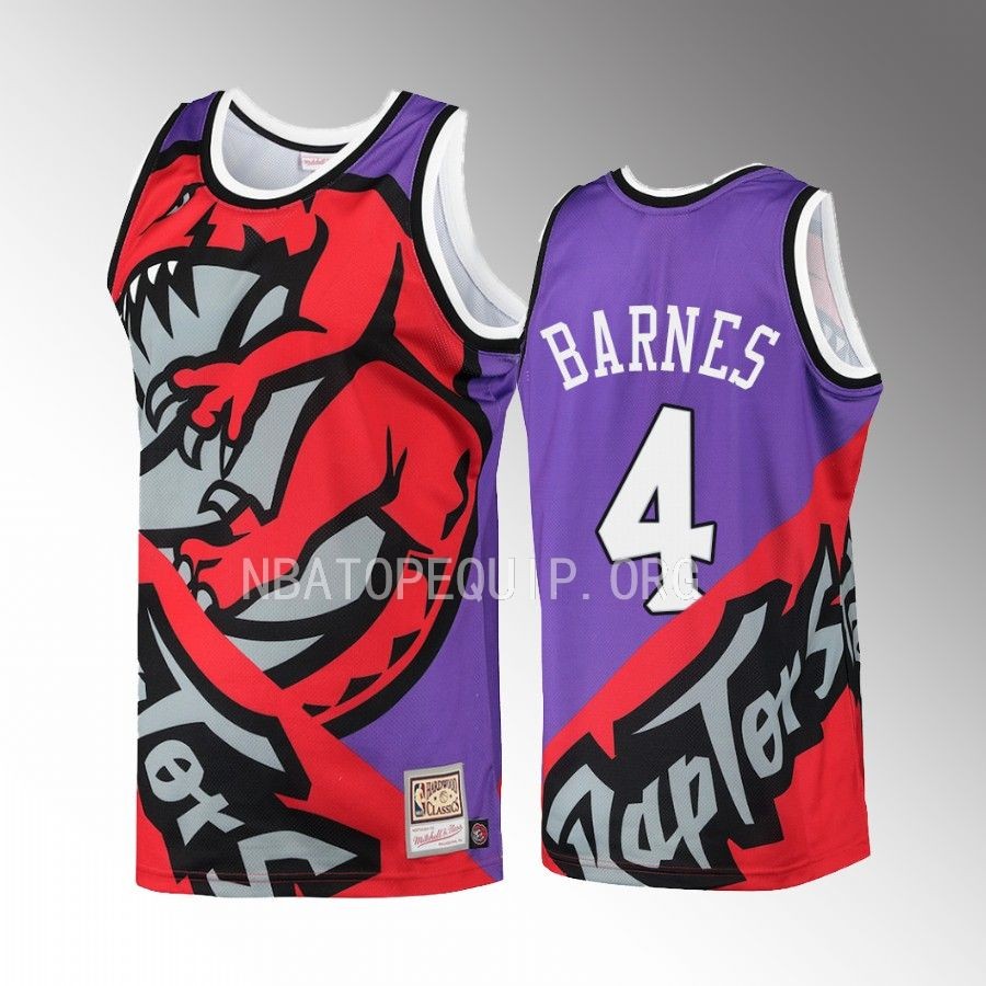 Toronto Raptors Scottie Barnes Big Face 5.0 Men's Jersey Fashion Tank Purple Jersey Shirt