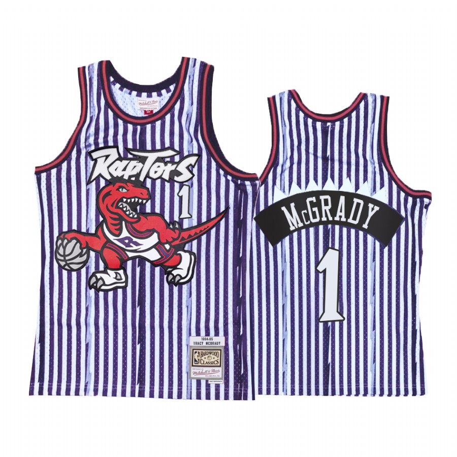Toronto Raptors Tracy McGrady #1 Purple Striped Jersey
