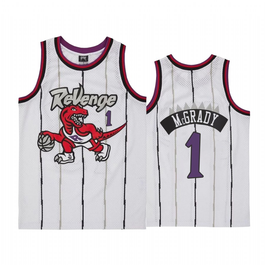 Toronto Raptors Tracy McGrady #1 White Revenge Jersey