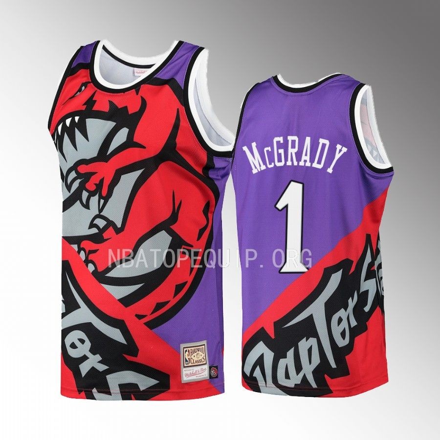 Toronto Raptors Tracy McGrady Big Face 5.0 Men's Jersey Fashion Tank Purple Jersey Shirt