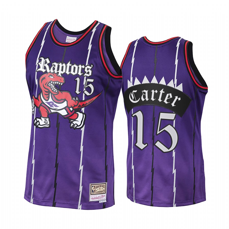 Toronto Raptors Vince Carter #15 Purple Old English Jersey