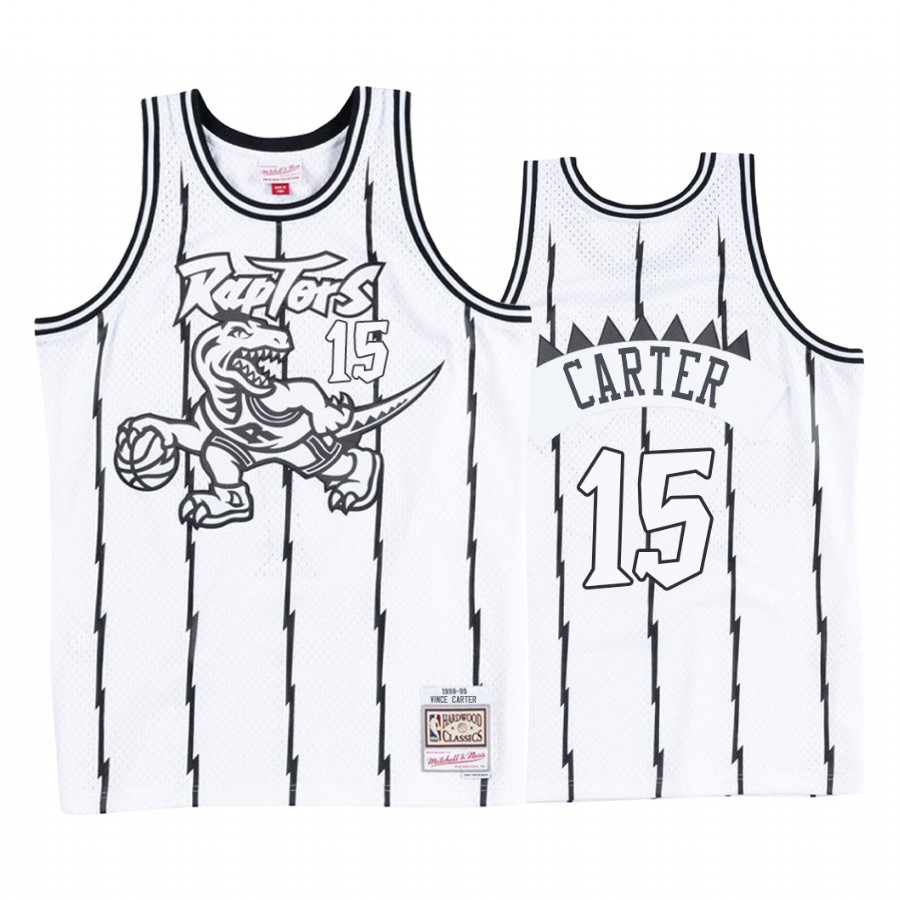 Toronto Raptors Vince Carter #15 White Black Concord Collection Jersey