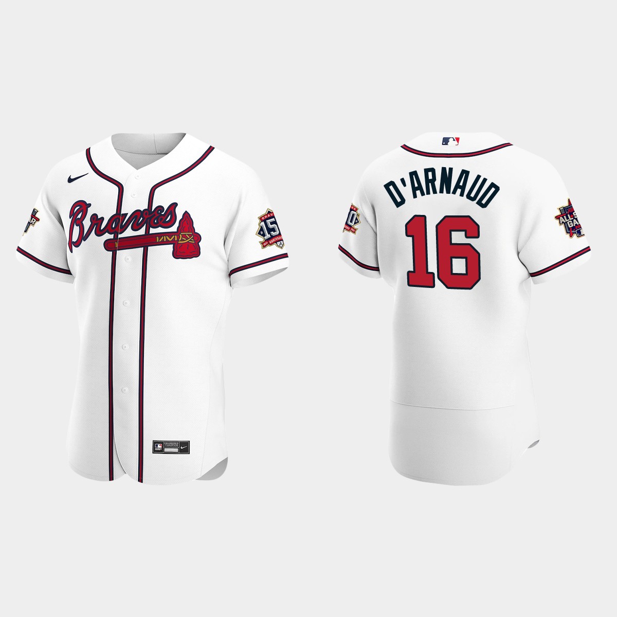 Travis d'Arnaud #16 Atlanta Braves 2021 MLB All-Star Game Jersey - White